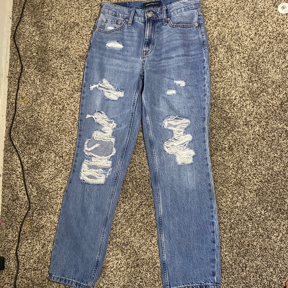 ripped denim jeans